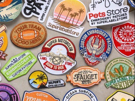 Assortment of promotional embroidered patches