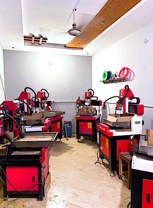 CNC machines in the Shine workshop